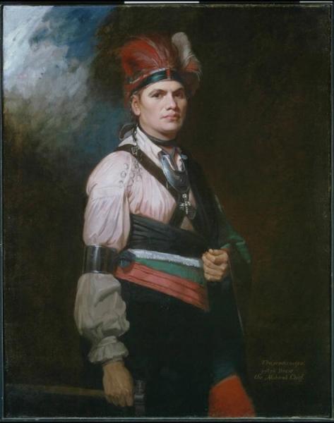 Portrait Of Joseph Brant by George Romney