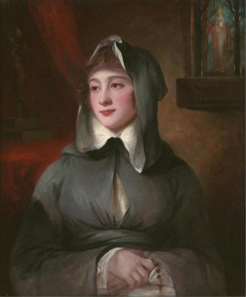 George Romney Portrait Of Madame Larcena, In A Nun's Habit