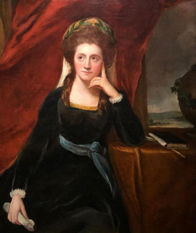 Portrait Of Mrs. Anna Seward, 1782 by George Romney Oil Painting Reproductions