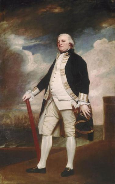 George Romney Portrait Of Vice-admiral George Darby