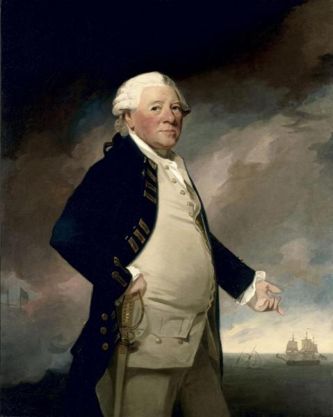 Portrait Of Vice-admiral Sir Hyde Parker, 5th Baronet by George Romney