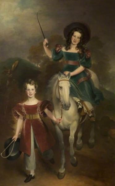 George Harry, Lord Grey Of Groby, And His Sister Lady Margaret Henrietta Maria Grey by George Sanders Oil Painting Reproductions