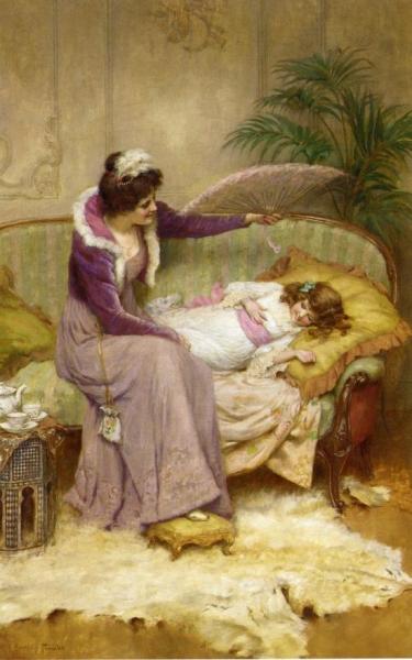 Mother's Comfort by George Sheridan Knowles Oil Painting Reproductions