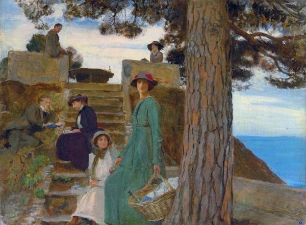 A Picnic At Portofino by George Spencer Watson