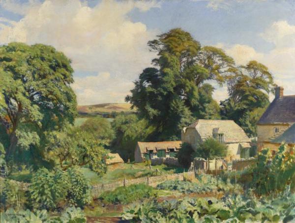The Cottage Garden by George Spencer Watson