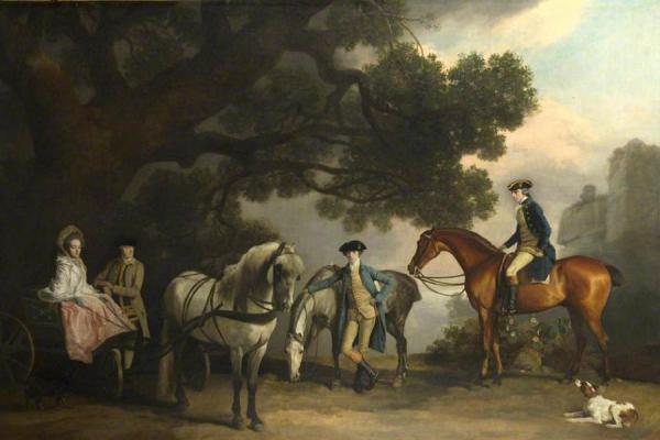 Mr Milbanke And Melbourne Families by George Stubbs