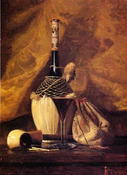 Still Life With Pipe And Bottle by George Thompson Hobbs