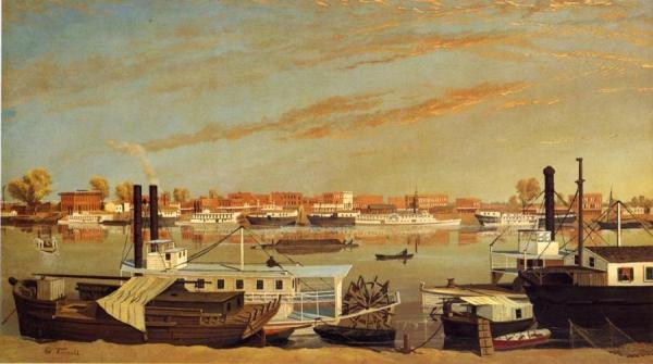 View Of Sacramento, California, From Across The Sacramento River by George Tirrell