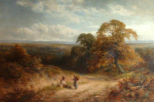 A Lane In Surrey by George Turner Oil Painting Reproductions
