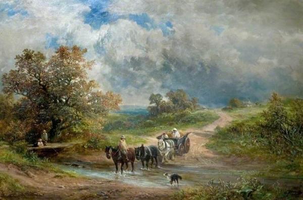 Fording The Brook by George Turner