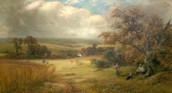 Harvest Time In Barrow-on-trent, Derbyshire by George Turner