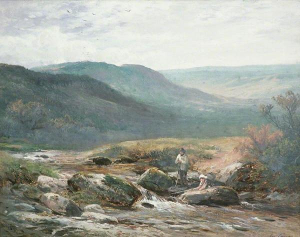 Trout Stream Near Betws-y-coed by George Turner