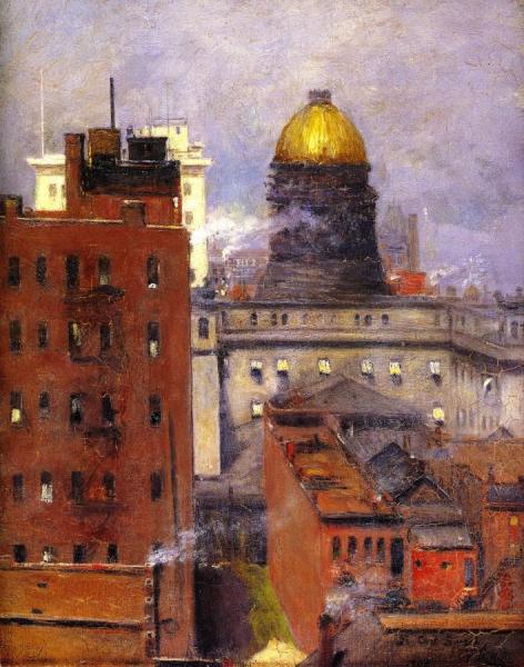 Downtown Kansas City by George Van Horn Millet Oil Painting Reproductions