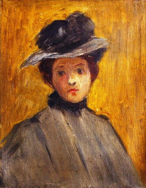 George Van Millett Lady In A Brown Hat