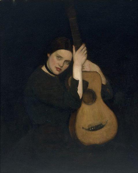 The Guitar Player by George W. Lambert