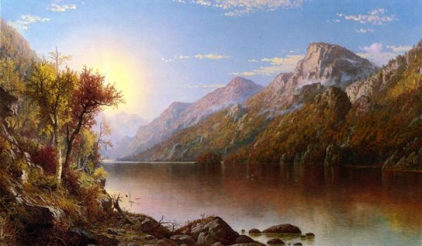Eagle Cliff From Profile Lake by George W. Waters
