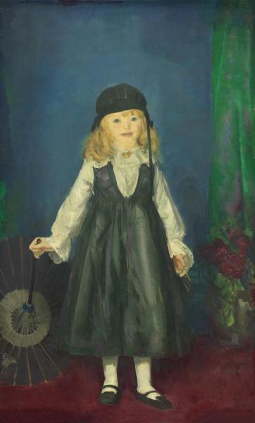 Anne With A Japanese Parasol,1917 by George Wesley Bellows