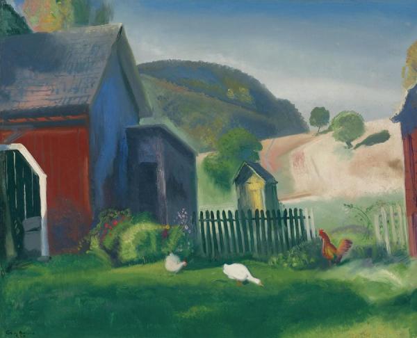Barnyard And Chickens by George Wesley Bellows