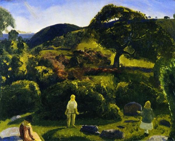Children And Summer Among The Shrubs by George Wesley Bellows