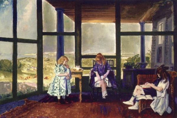 Children On The Porch by George Wesley Bellows