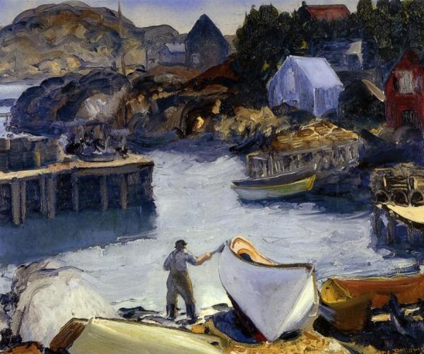 Cleaning His Lobster Boat by George Wesley Bellows