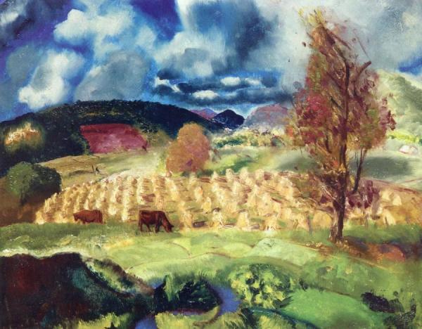 Cornfield And Harvest by George Wesley Bellows