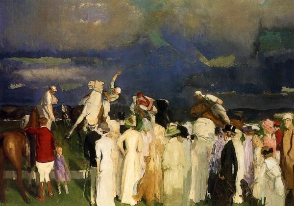 Crowd At The Polo Game by George Wesley Bellows