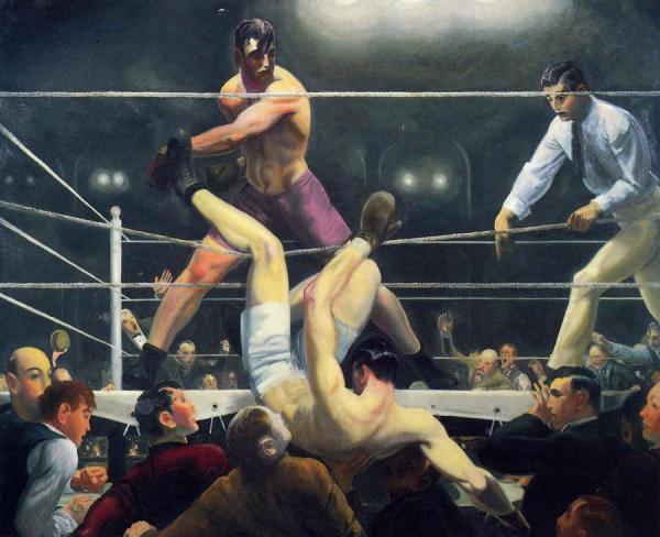 Dempsey And Firpo by George Wesley Bellows