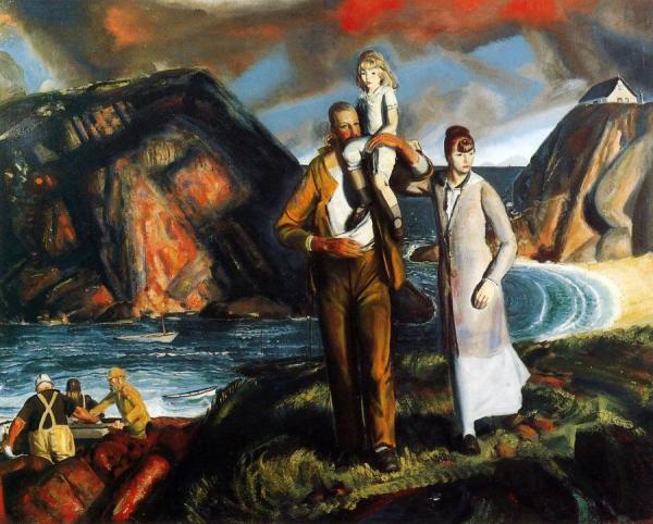 Fisherman's Family by George Wesley Bellows Oil Painting Reproductions