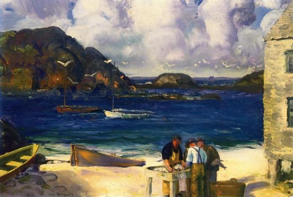 Fishing Harbor, Monhegan Island by George Wesley Bellows