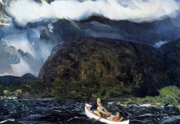 In A Rowboat by George Wesley Bellows