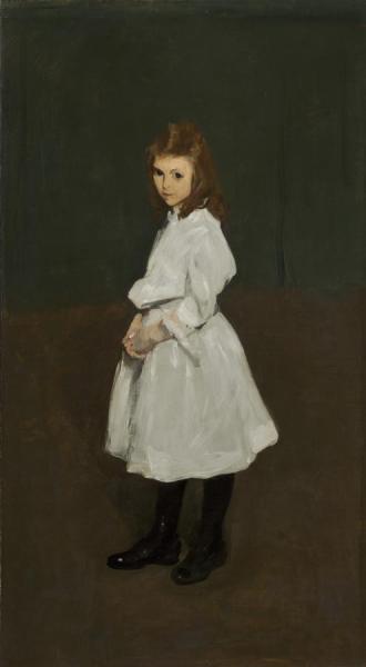 Little Girl In White (queenie Burnett),1907 by George Wesley Bellows