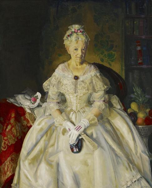 Mrs. T. In Cream Silk,no.2 by George Wesley Bellows