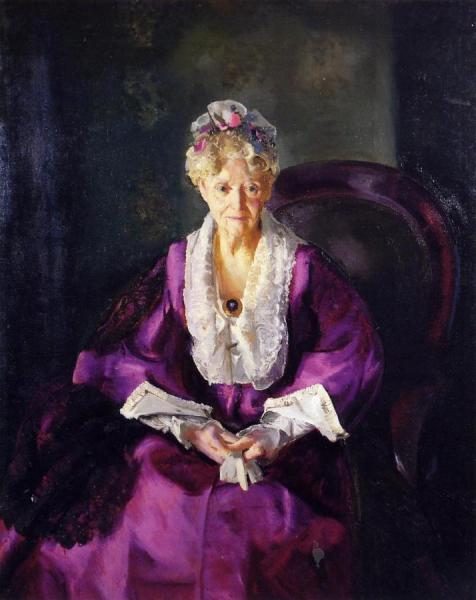 Mrs. T. In Wine Silk by George Wesley Bellows
