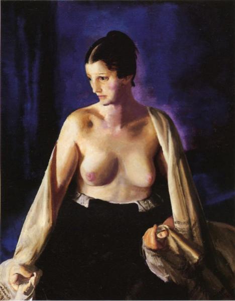 Nude With White Shawl by George Wesley Bellows