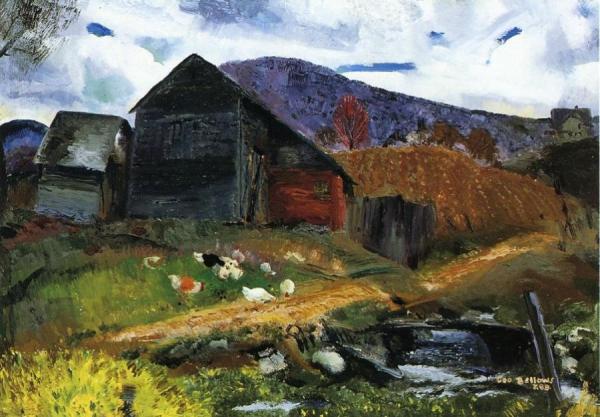 George Wesley Bellows Old Barn In Shady Valley