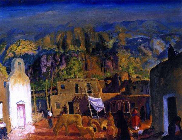 Pueblo, Tesuque, Number One by George Wesley Bellows