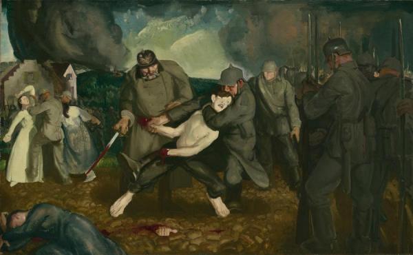 The Germans Arrive,1918 by George Wesley Bellows