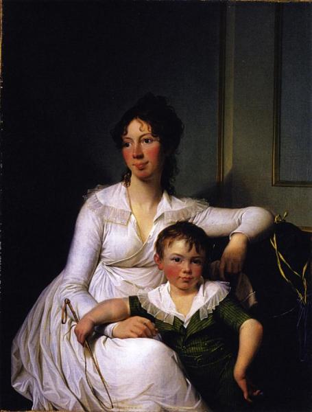 Elisabeth Henriette Bruun De Neergaard (née Baudissin) With Her Eldest Son by George William Joy Oil Painting Reproductions