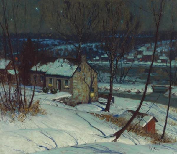 Delaware River House by George William Sotter Oil Painting Reproductions
