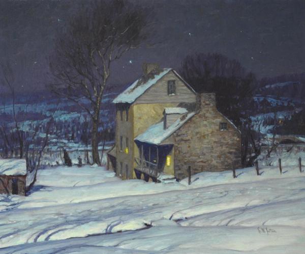 Homestead At Night by George William Sotter