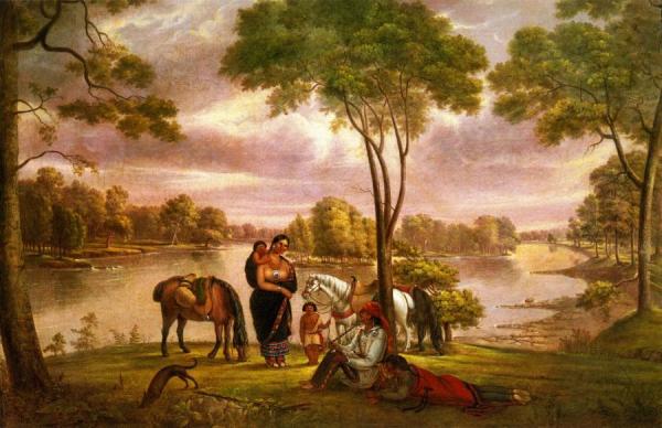 Scene Along The Wabash River Near Logansport, Indiana by George Winter