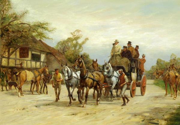 A Coaching Scene by George Wright