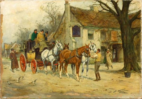 Carriage Scene by George Wright