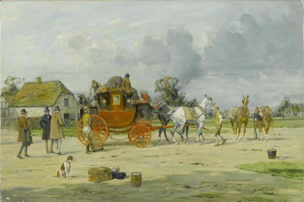 George Wright Getting Ready For The Run,changing Horses