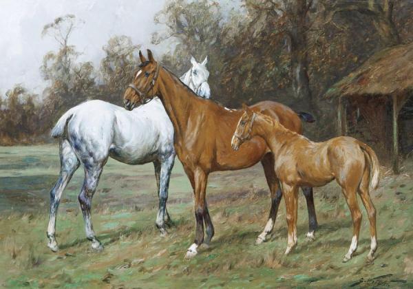 Stable Companions by George Wright Oil Painting Reproductions