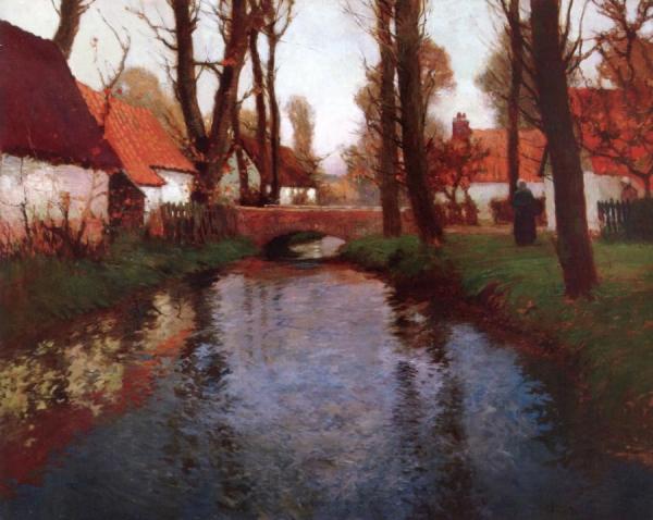 Old Bridge At Pernois by Georges Ames Aldrich