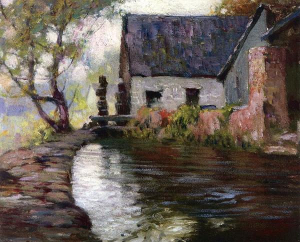 Pont Aven, Brittany, Finistere by Georges Ames Aldrich