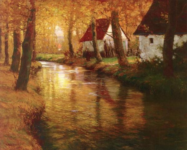 The River Elaune, Bellengreville by Georges Ames Aldrich