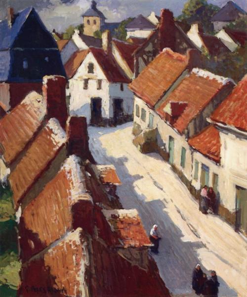 Village Rooftops by Georges Ames Aldrich